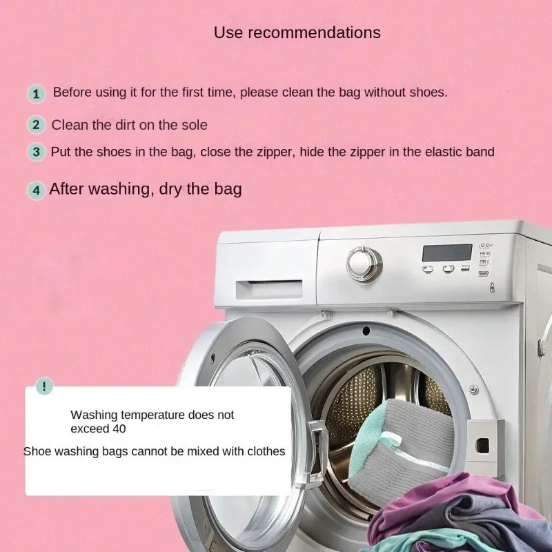 Lazy Shoe Washing Bag for Washing Machine Home Shoe Laundry Protector Prevent Deformation Mesh Cleaning Pouch Quake