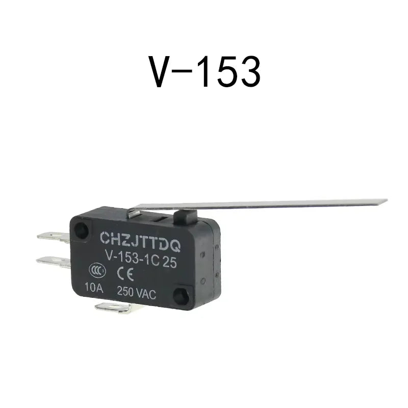 1PCS Micro Limit Switch CHZJTTDQ V-15.V-151.V-152.V-153.V-154.V-155.V-156.-1C 25 Travel Switch Limit Switch Silver Contact Quake V153 1NO 1NC