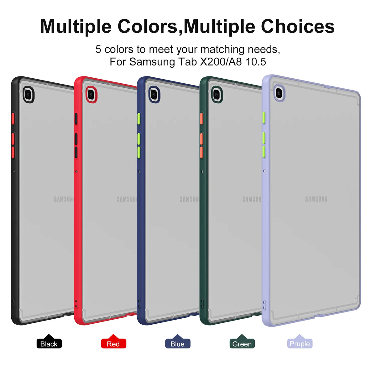 For Samsung Galaxy Tab TAB A8 Shockproof Protective Case - 10.5-inch Transparent Tablet Cover - Suitable for SM-X200/X205 Quake