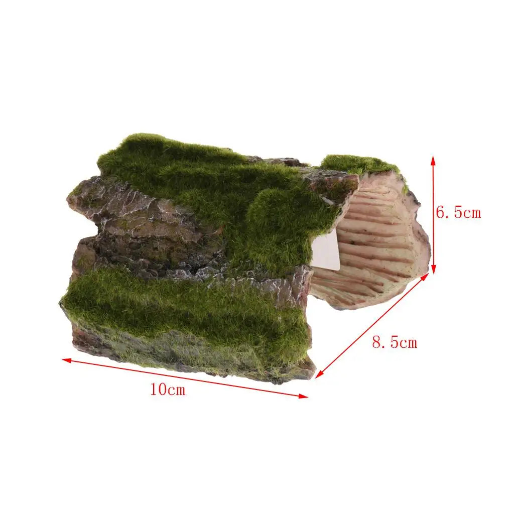Aquarium Decorations Reptile Hideout Ornament Resin Turtle Kennel Lizard Shelter for Turtle Terrarium Use Quake