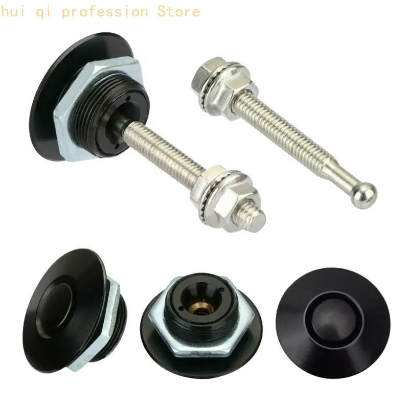 Universally Push Button Billet Hood Pins Lock Clip Car Quick Latches Bonnet Lock H8WE Quake