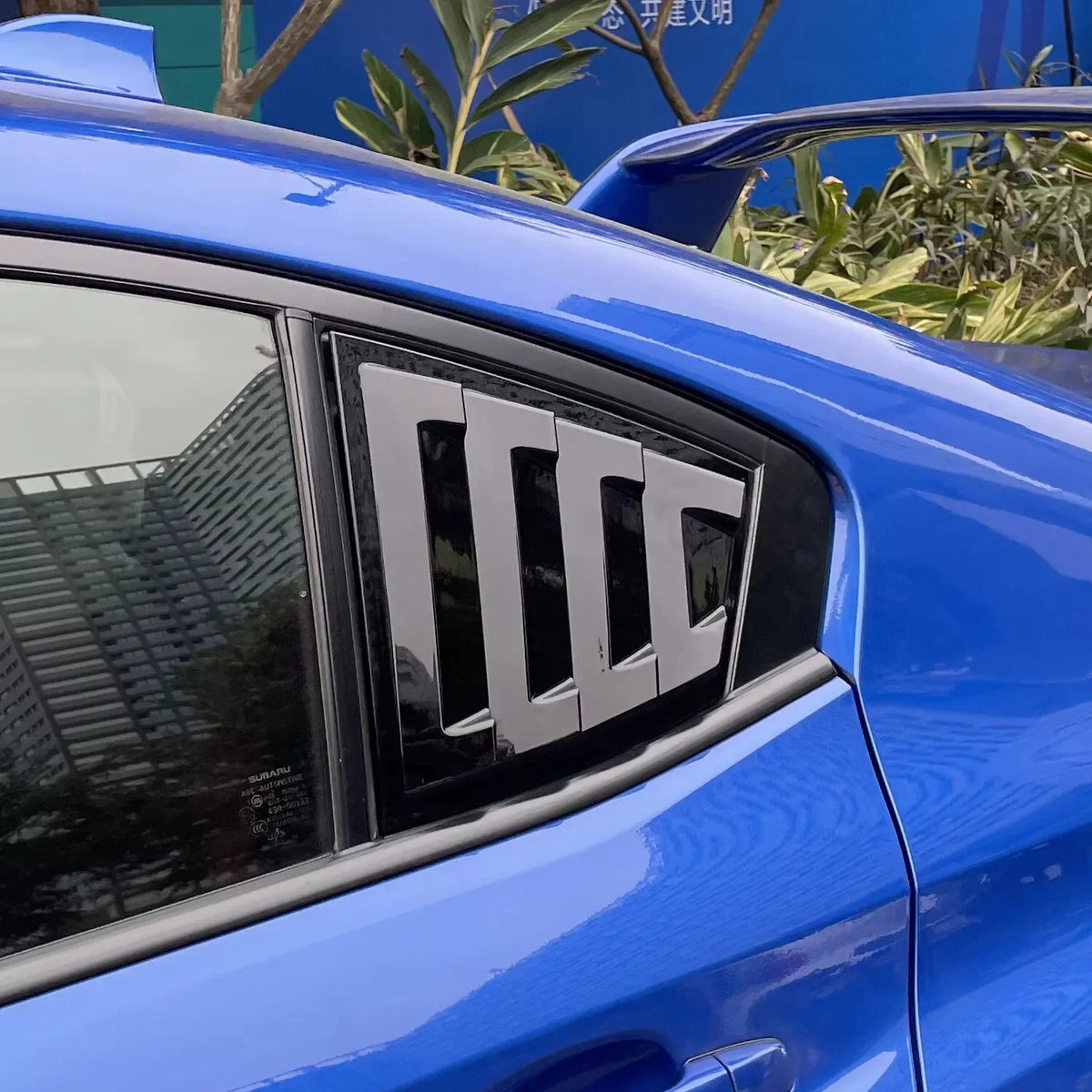 For Subaru WRX STi 2015-2021 Car Rear Louver Window Side Shutter Cover Trim Sticker Vent Scoop ABS Carbon Fiber Accessories ABS Quake