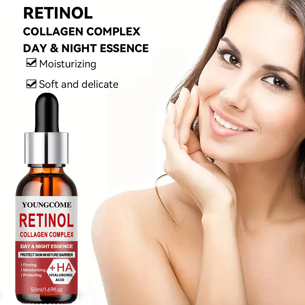 Retinol Day and Night Serum. Smooth Out Wrinkles. Deeply Moisturize the Skin Moisturizing Anti-Wrinkle Aging Shrinks Pores Quake