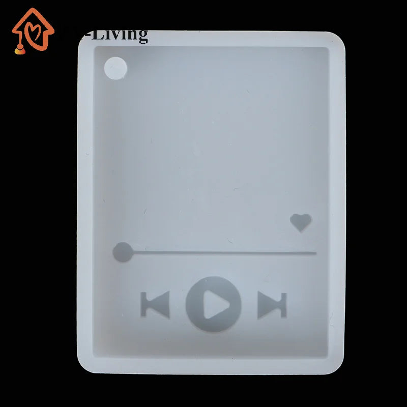 1Pcs Super Glossy Epoxy Resin Player Mold Keychain Casting Silicone Mould DIY Crafts Quake