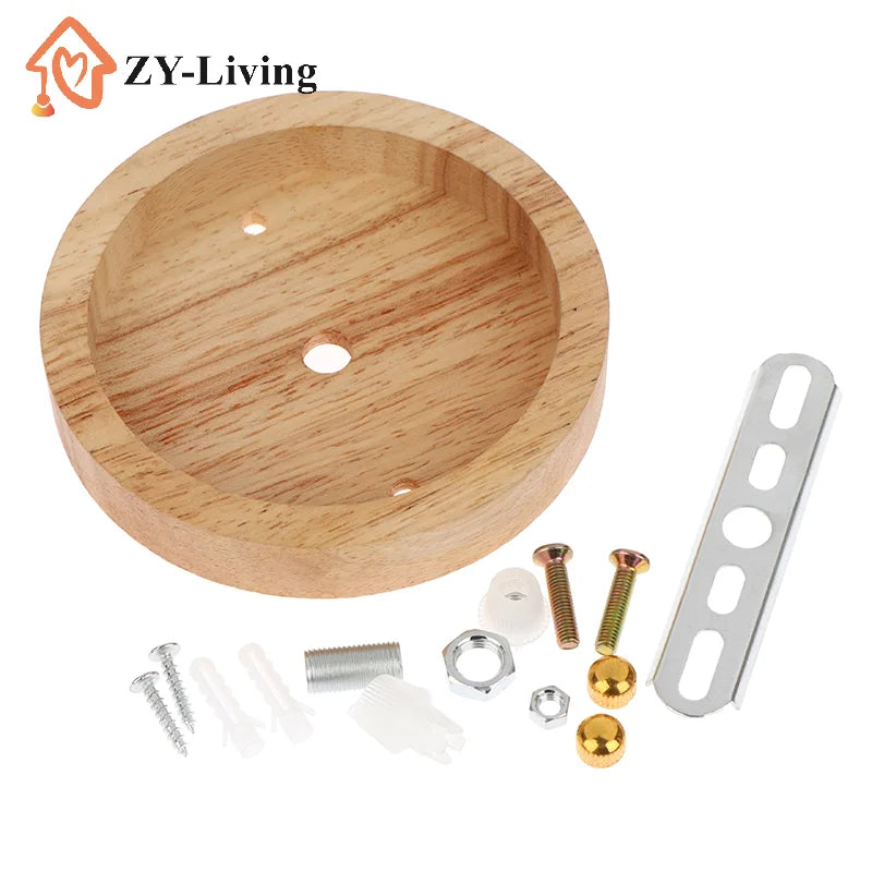 10/12cm Wood Lamp Base Modern Ceiling Plate Wooden Ceiling Holder Pendant Lamp Fitting Chandelier Base DIY Lighting Accessories Quake