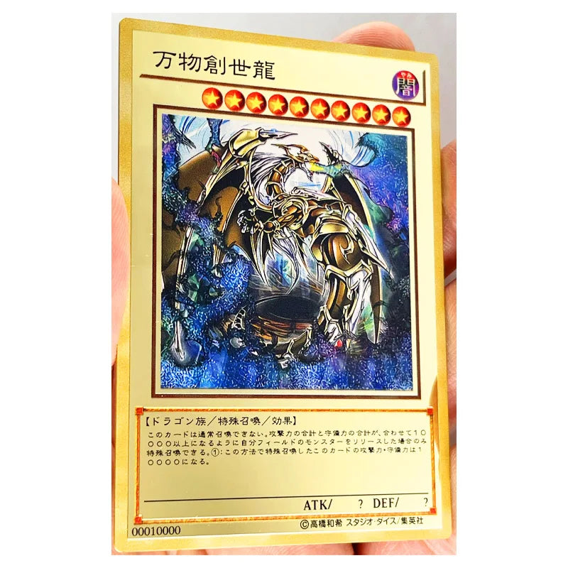Yu-Gi-Oh TCG 25th Anniversary God Cards Blue-Eyes Japanese Version English Version Obelisk Slifer Anime Collection Homemade DIY Quake Yu4