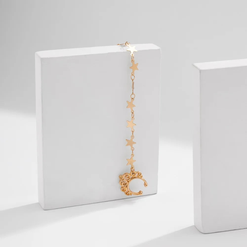 New Fashion Piercing Jewelry Women Temperament Earrings Sweet Personality Imitation Pearl Butterfly Tassel Chain Quake