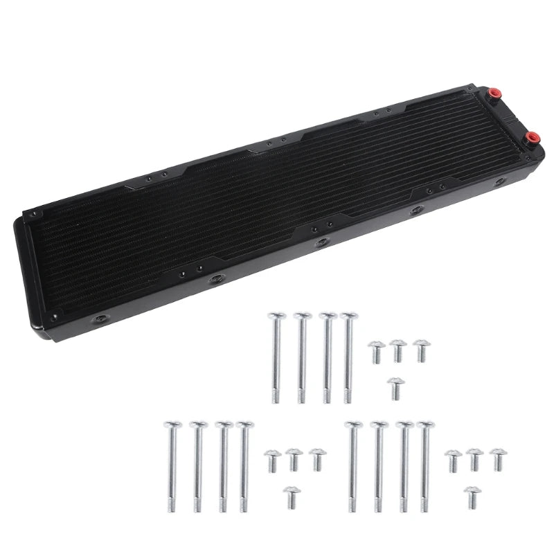 K1KF 360mm 18 Tube Computer Water Cooling Radiator G1/4 Female Thread Heat Dissipation for Computer PC CPU Water Cool System Quake 480mm Thread mouth Aluminum