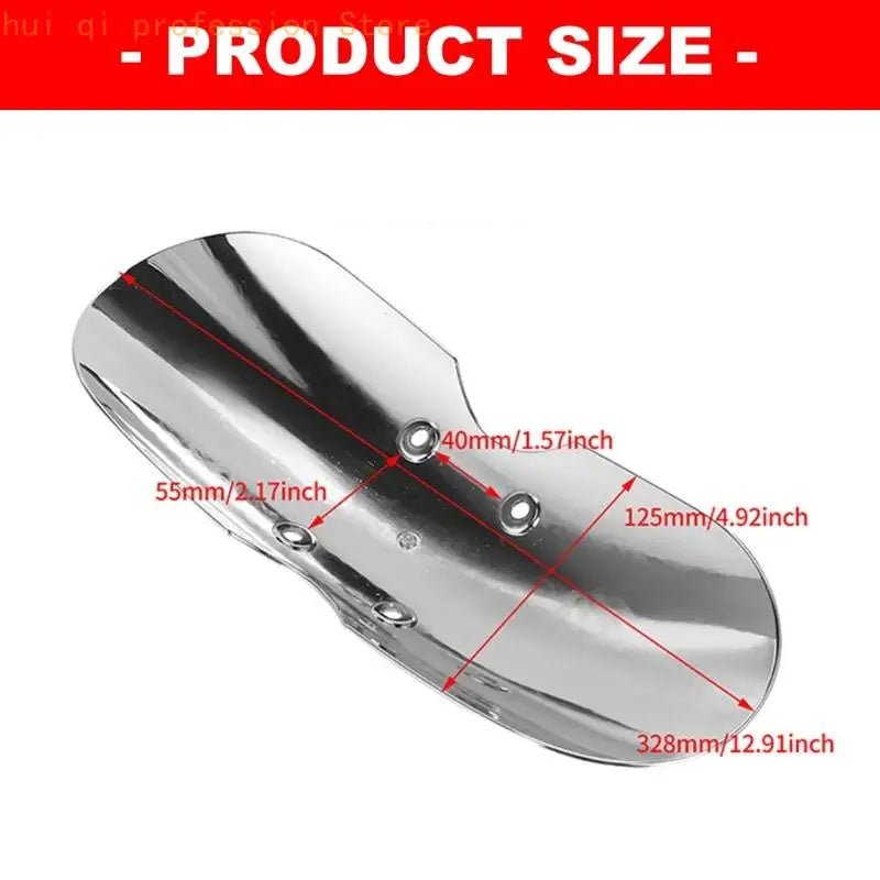 Short Retro Front Mudguard for 2001-2016 Air-Cooled Models, ABS Wheel Cover with Four Mounting Holes Mount Fit H8WE Quake