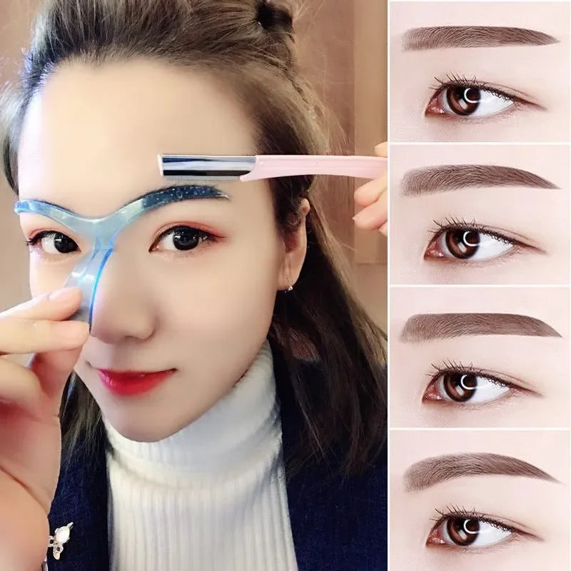 Eyebrow Special Stencil Eyes Makeup Stencils Grooming Shaping Helper Eye DIY Beauty Tool Reusable Eyebrow Drawing Guide Template Quake