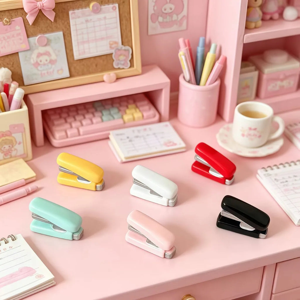 20Pcs Cute Dollhouse Miniature Resin Stapler Model Simulation Classroom Accessories Dollhouse Decor Stationery Children's Toys Quake