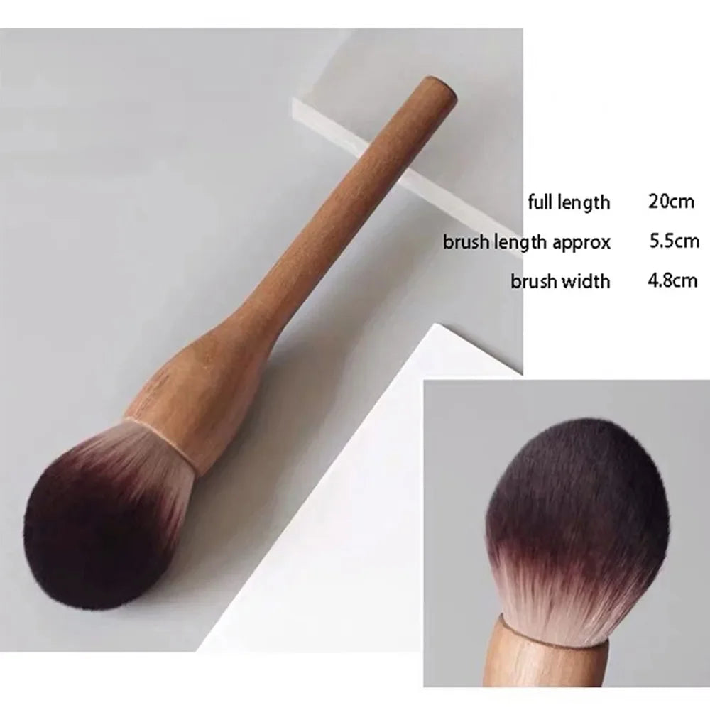 New Makeup Brush Handle Makeup Brush Super Soft Make Up Tool Blush Brush Retro High Quality Walnut Loose Brush Blush Brush Quake 1