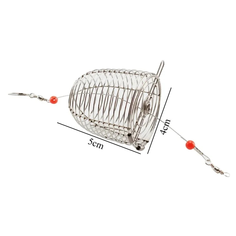 Shrimp Feeding Dish Stainless Steel Shrimp Bowls Feed Dish Metal Container Bait Cage Fish Tank Accessories for Shrimp Foods Quake L G3377A