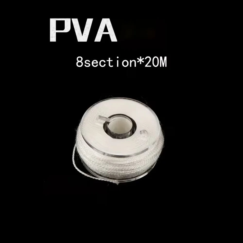 20m X 3 Pva Water-Soluble Fishing Line, 8-Strand, for European Carp Fishing Baiting, Freshwater Fishing Gear, Smooth Casting Lin Quake