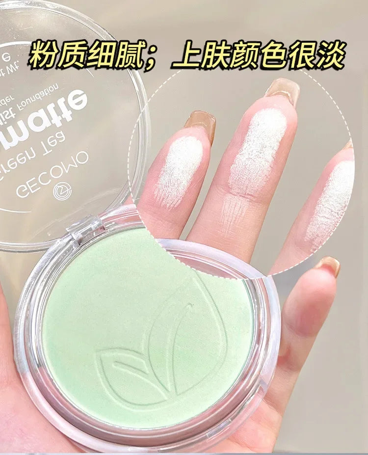 Green Tea Makeup Setting Powder Soft Mist Matte Loose Powder Long-Lasting Obedient Concealer Waterproof Brightening Quake