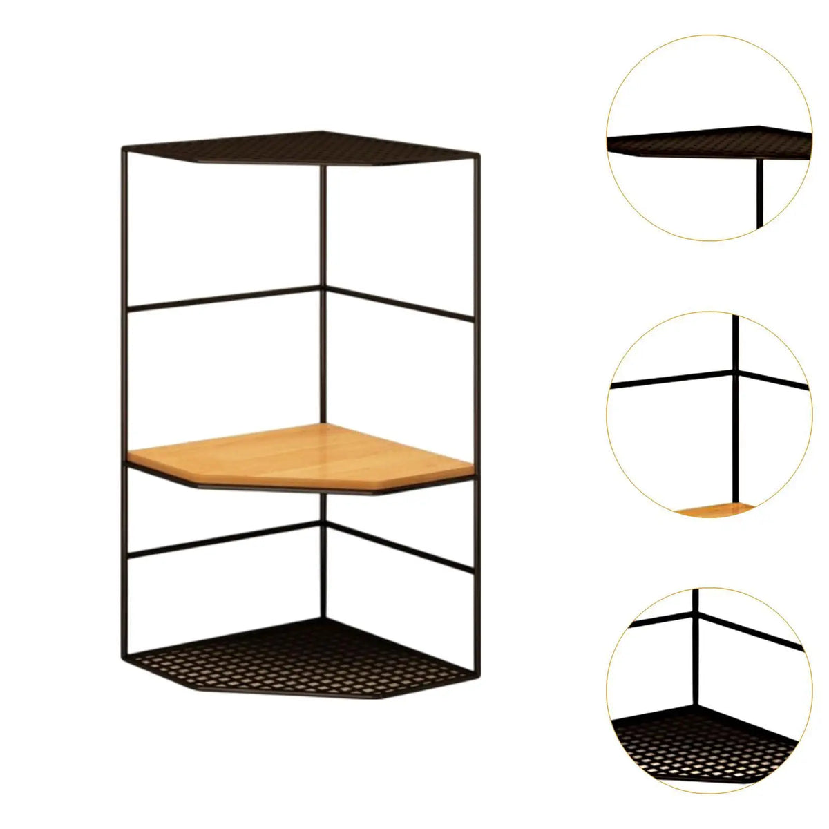 Countertop Organizer 3 Tier Multipurpose Rustic Desktop Storage Organizer for Kitchen Apartment Dressing Table Dining Room Home Quake