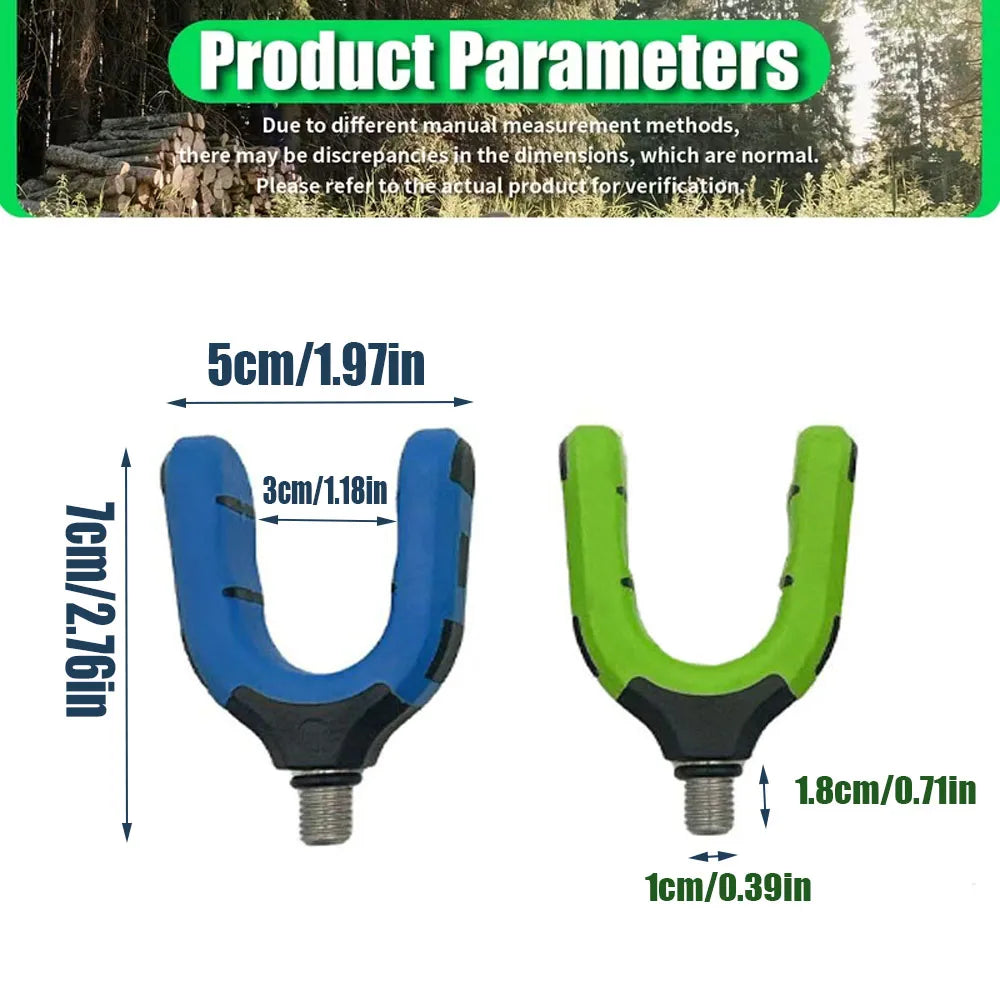 1Pc Rigtrip Heavy-Duty Carp Fishing Rod Rest Head Gripper Holder with Screw Thread, Non-Slip Grip Base - Compatible with Rod Pod Quake