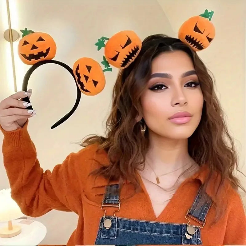 Cute Devil Doll Headband Halloween Party New Funny Pumpkin Headband Hair Accessories Hair Hoop Quake
