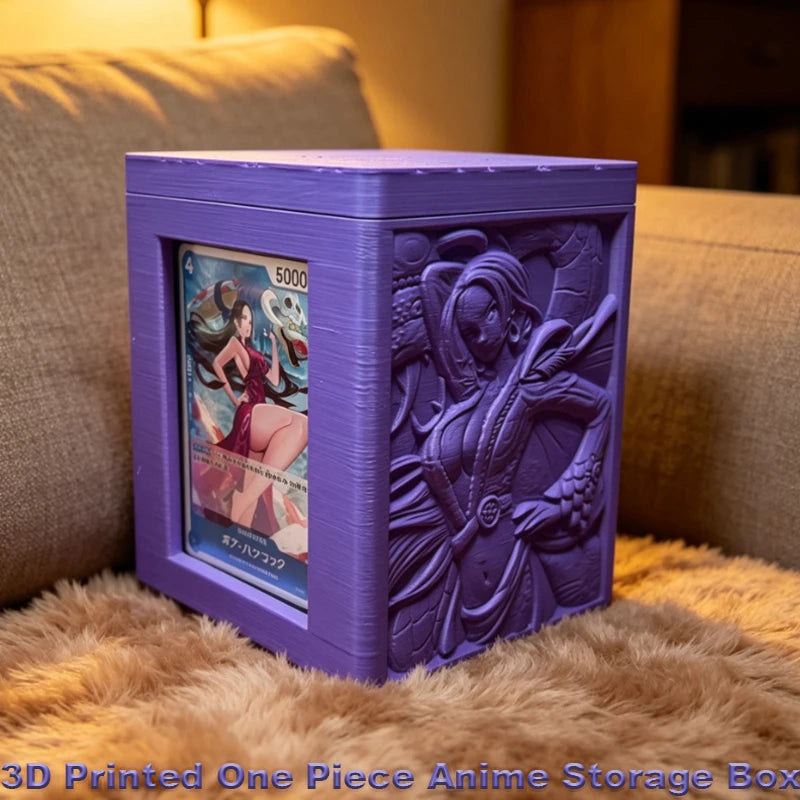 New 3D Printed Eco-friendly Resin One Piece Boa Hancock Deck Box Embossed Rise Up Desktop Ornament Card Storage Anime Gift Toy Quake