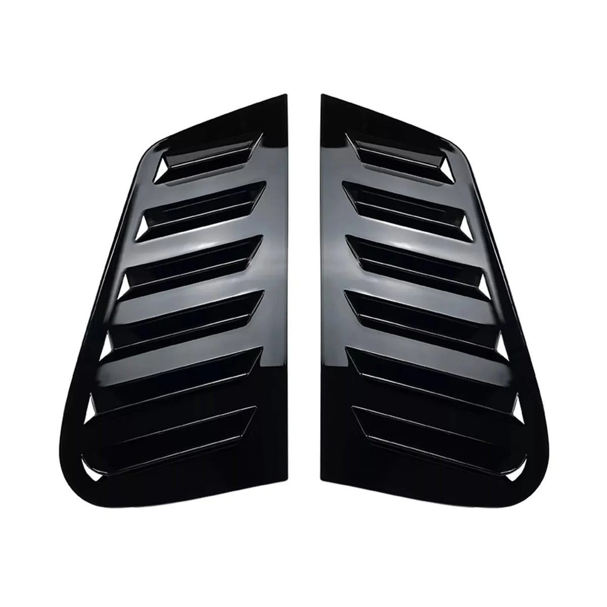 For Volkswagen VW Polo 5-Door Hatchback MK4 9N 2002-2008 Car Rear Louver Window Side Shutter Cover Trim Sticker Vent Scoop ABS Quake Gloss Black