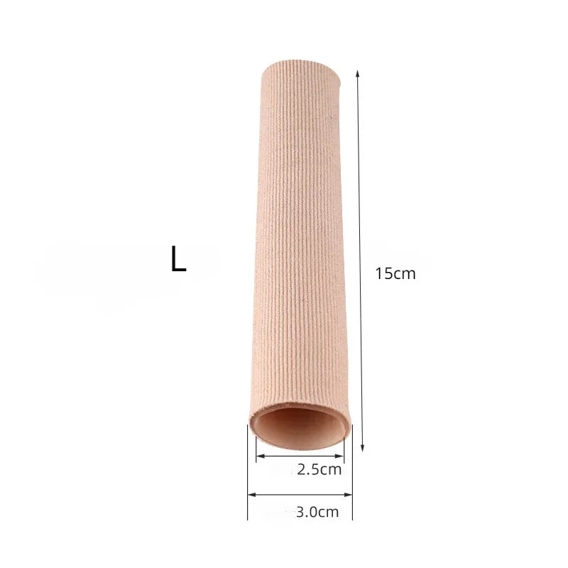 15cm Silicone Tube Toe Gel Protector Cover Finger&Toe's Fabric Gel Bandage Corns Blisters Calluse Pain Relief Soft Pads Insoles Quake L (2.5x15cm)