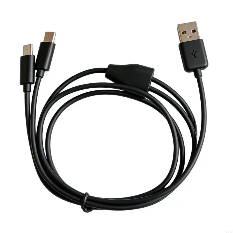 Type C Split Charging Cable 75Cm+25Cm USB C Chargers Wire For Convenient Use K1KF Quake Black CN
