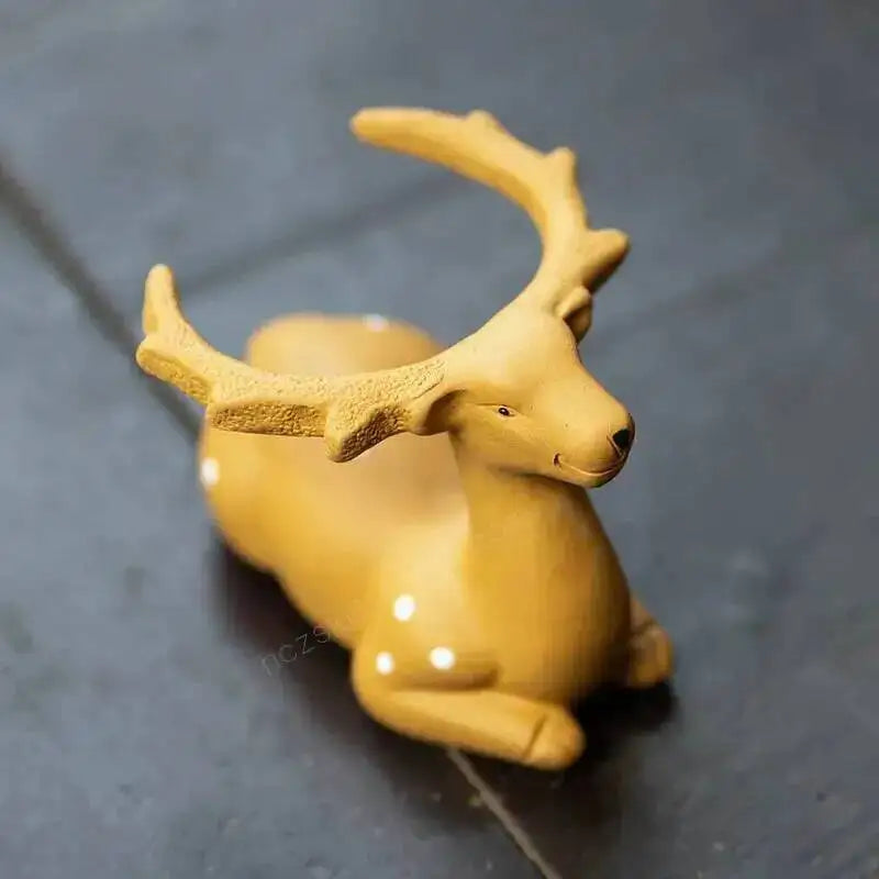Zisha Tea Pet Plum Blossom Deer Tea Strainer Ornament Animal Tea Strainer Tea Holder Tea Accessories Table Quake
