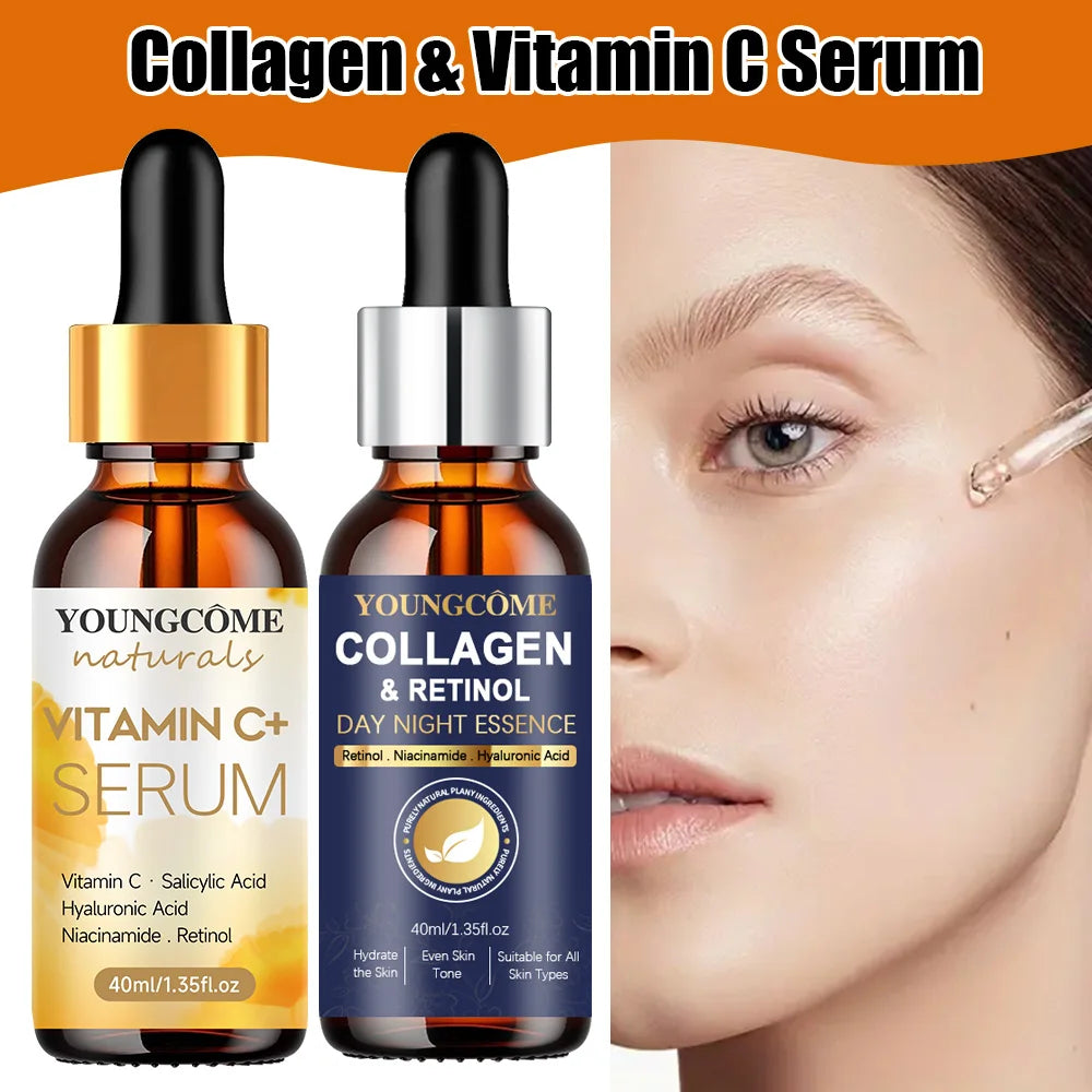 Collagen Face Serum Wrinkle Remover Face Serum Lifting Firming Fade Fine Lines Anti-aging Essence Whitening Brighten Skin Care ﻿ Quake