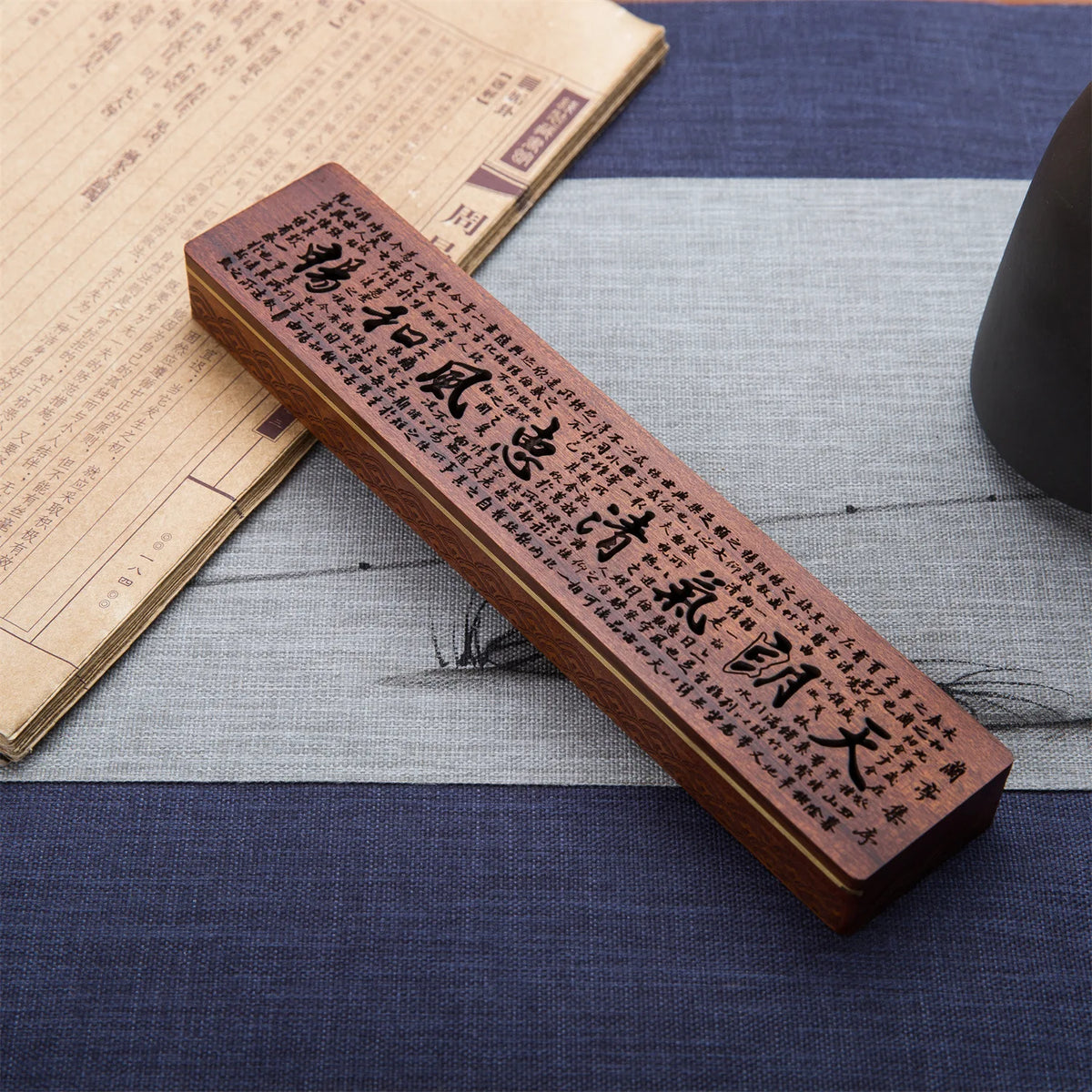 Wooden bed incense burner, cultural and creative Chinese style Zen ornaments, household incense sticks, solid wood creative Quake Burner unpackaged 3