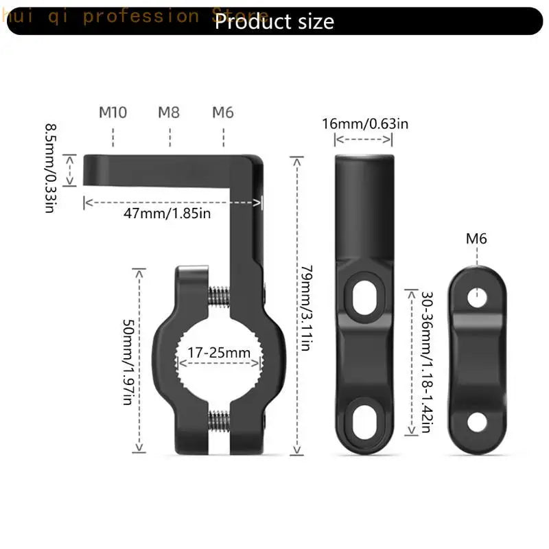 H8WE Multifunction Motorcycle Handlebar Extension Bracket rusts Resistant Designs Mounting for Improves Lighting & Navigation Quake