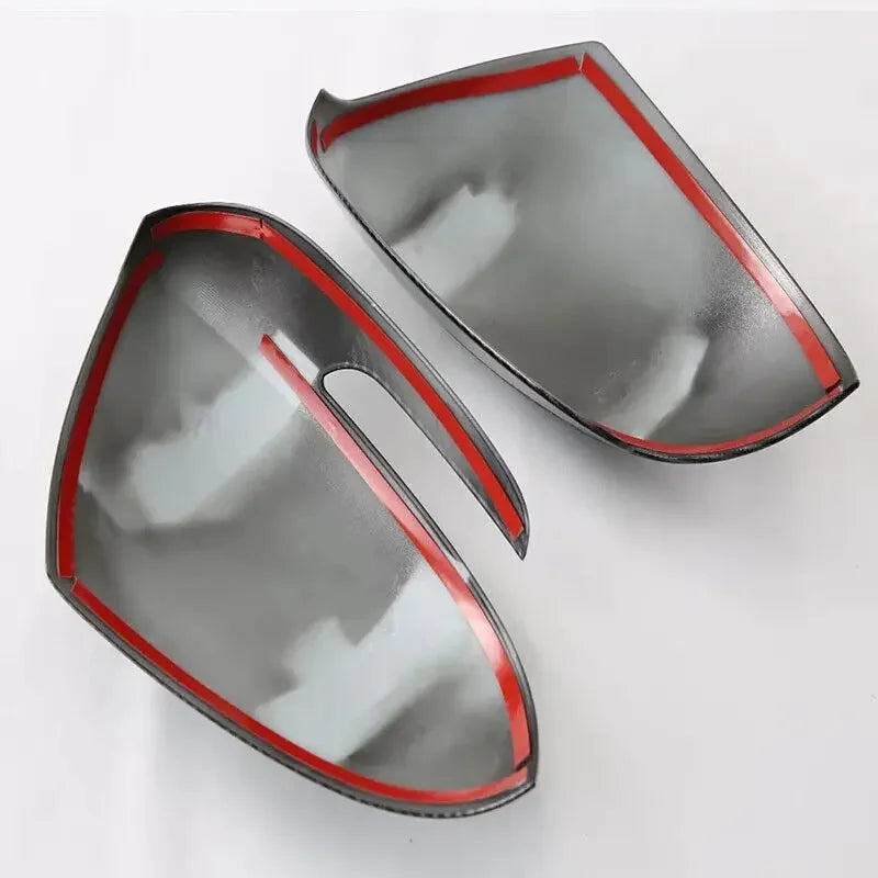For Kia Sportage KX5 2016-2019 Car Rearview Side Mirror Cover Wing Cap Sticker Exterior Door Rear View Case Trim Carbon Fiber Quake