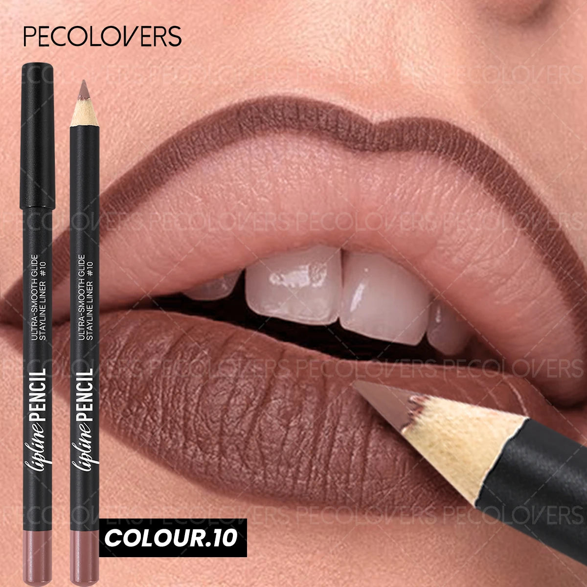 1PC Lipliner Lipstick, Plump and Charming Lips, Nude Brown, with A Variety of Makeup, Lip Cosmetics Quake 10
