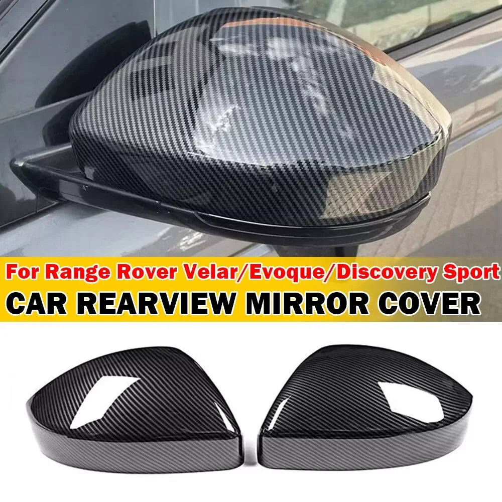 For Land Rover Discovery Sport Range Rover Velar Evoque Jaguar Rearview Side Mirror Cover Wing Cap Exterior Sticker Case Trim Quake