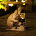 Cat Solar Garden Statue Solar Light Yard Figurine for Pathway Porch Outside Quake Default Title