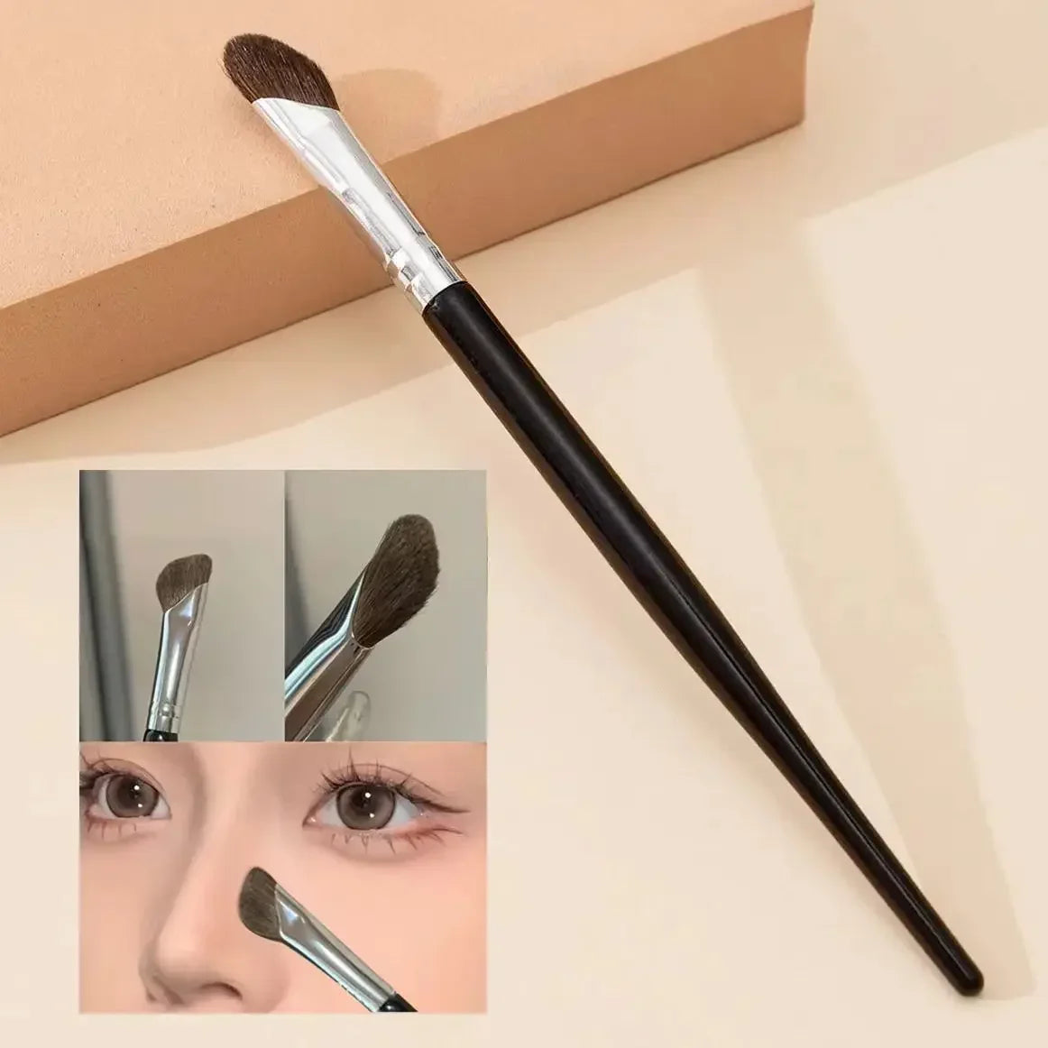 vvocci 3D Facial Contour & Highlight Brush Set – Soft Bristle Nose Shadow & Blush Makeup Brush for Korean Beauty Makeup Quake