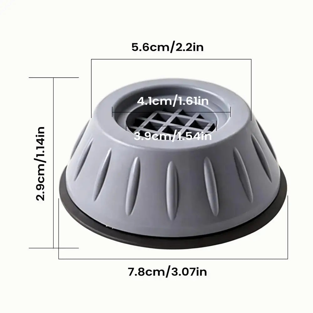 Washing Machine Anti Vibration Pads 4 Pieces Noise Cancelling Feet Mat Washing Machine Shock Absorbing Pads for Dryer Quake Gray 4pcs
