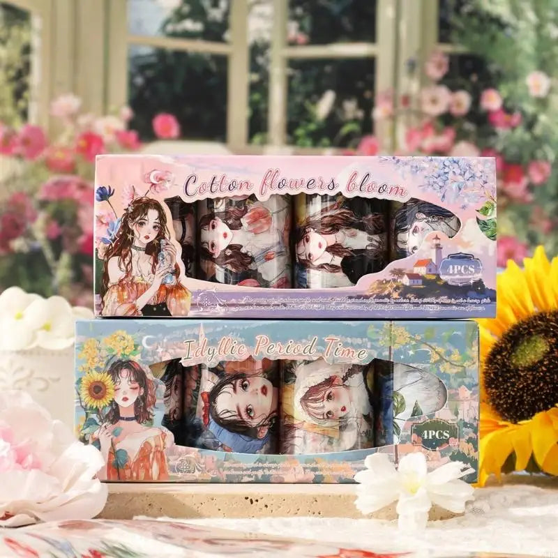 Sustainable PET Scrapbook Adhesive Recordings With Themed Character Illustrations For Creative Memory Maintaining K1KF Quake