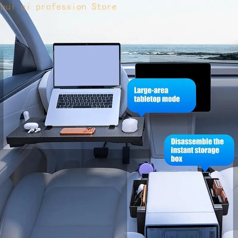 Car Steering Wheel Desk Table, Foldable Hook-On ABS Car Desk Board for Parked Car Tasks, Meal Breaks and Temporary Laptop Use Quake