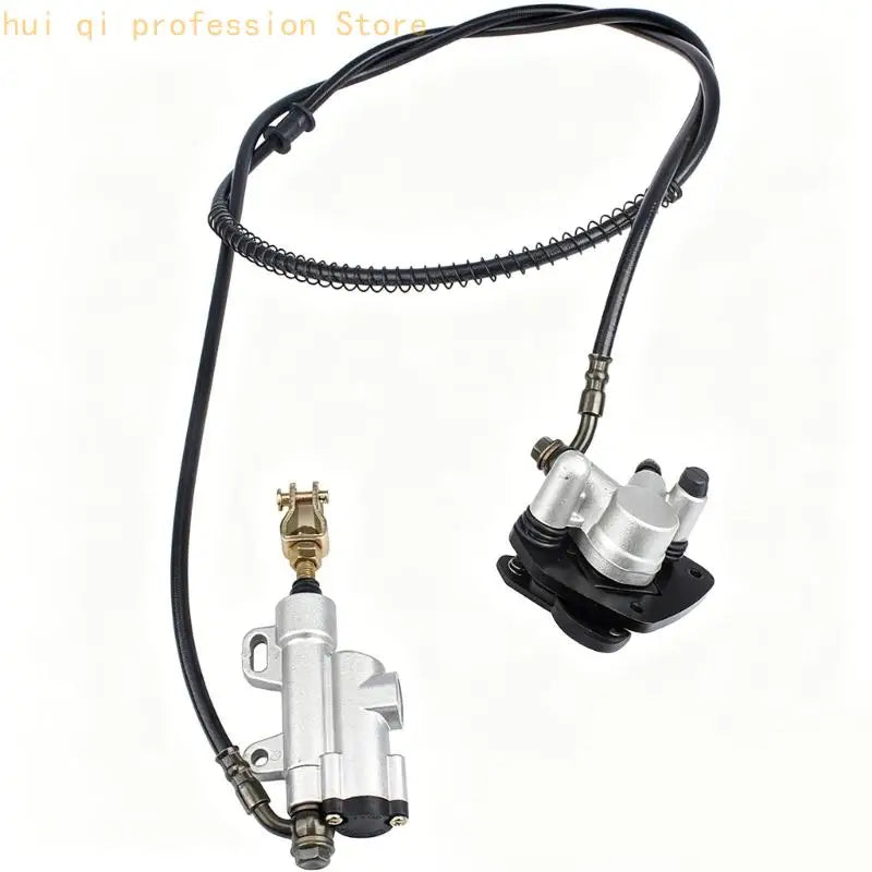 Rear Brake Assembly with Hydraulic Brake Pump, Hose and Caliper, Foot Brake Replacement Part for 50-110CC Repair H8WE Quake
