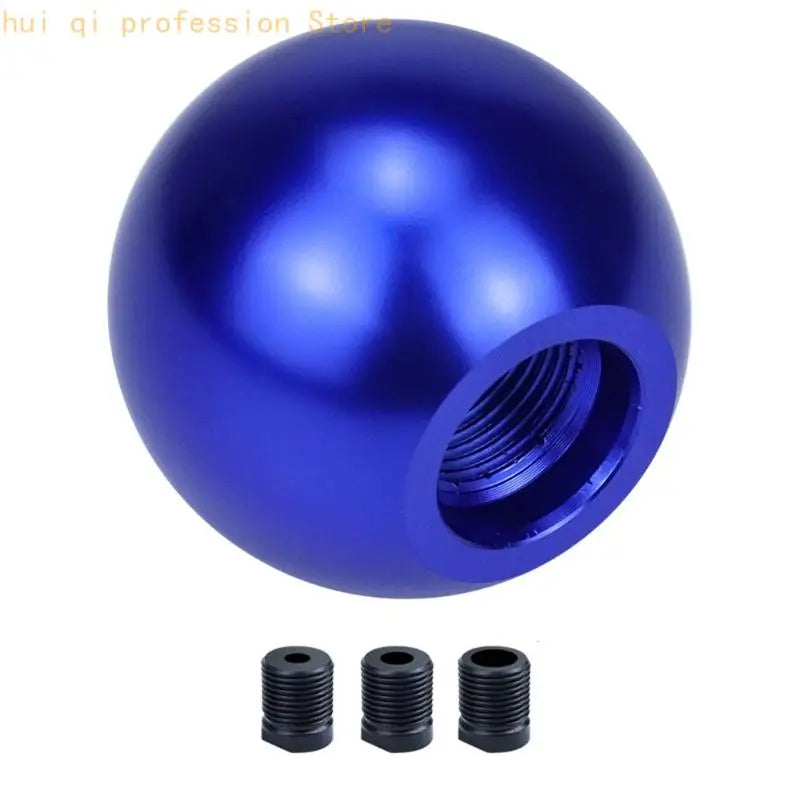 Universal Ball Shifter Knob Anodized Aluminum Ergonomic Design for Enhances Grip Easy Installation on Manual Automatic H8WE Quake Blue CN