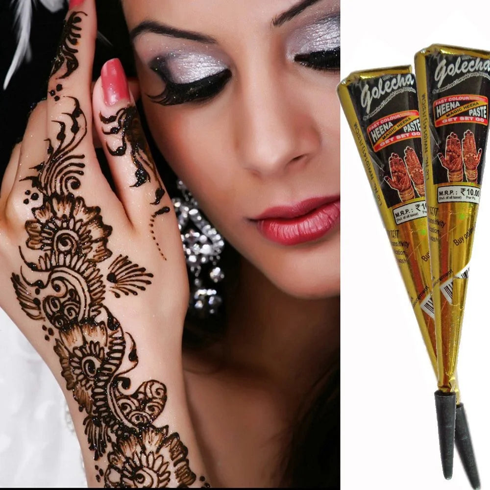 25g Temporary Cream Semi-Hand-Painted Cream Tattoo Cream Smear Tattoo Color Material India Painting Color Tattoo Cone Body Art Quake