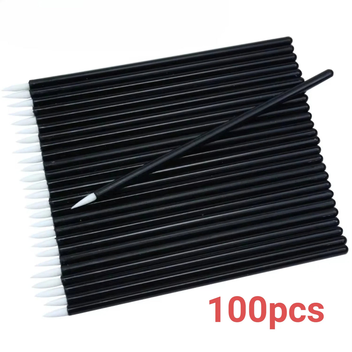 vvocci 50pcs Reusable Gel Eyeliner Brushes, Disposable Nail Art Painting Pen, Makeup Eyeliner Tools for Eye & Brow Application Quake M443 Blank 100pcs