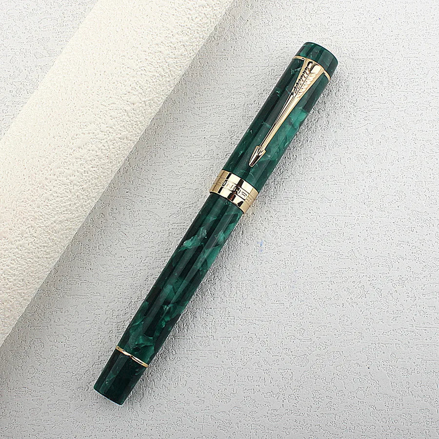 Jinhao 100 Resin Deep Sea Green Arrow Clip Fountain Pen Stationery Pen Gifts Students Pens Business Writing Office Tool Quake 100-1 M 0.7MM