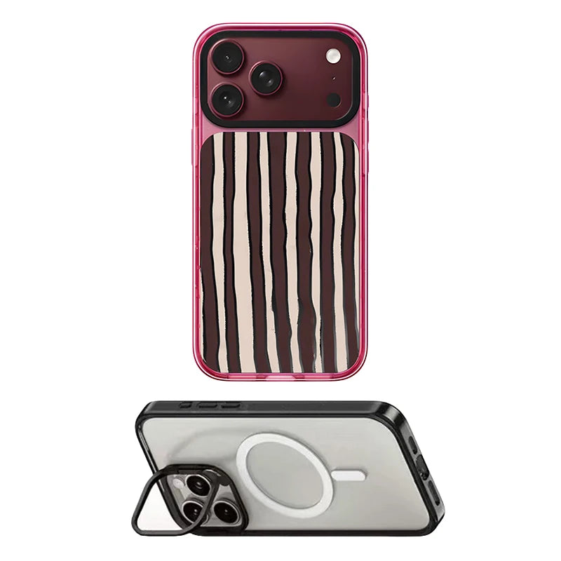 6092071 Impact Case - Mirror / Glaze Magnetic Cover: Compatible with IPhone 18 17 Pro Max 18Pro Quake stand (MagSafe) 8 for iPhone18 Pro Max