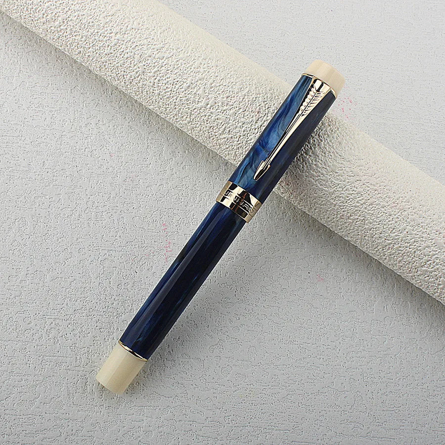 Jinhao 100 Centennial Resin Fountain Pen Starry Blue with Golden Clip EF/F/M/ Nib Ink Pen Business Office Writing Gift Pen Quake 100-5 M 0.7MM