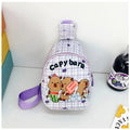 High Quality Capybara Shoulder Bag Cartoon Animal Nylon Crossbody Bag Lightweight Coin Purse For Kids Quake Purple