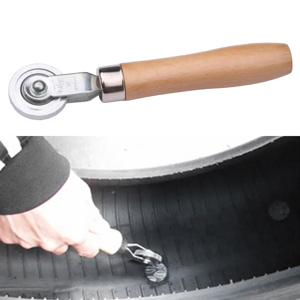 Motorcycle Tire Flat Roller Smooth Rolling Stable Wood Handle Anti Corrosion Tire Patch Roller for Workshop Quake
