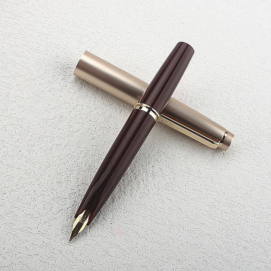 Luxury Jinhao 59 Fountain Pen Champagne Gold Vintage Metal Pen Classic Ink Fountain Pen Gift Optional Business Quake