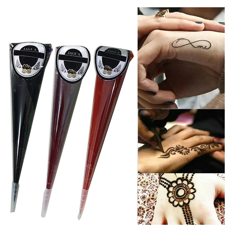 Temporary Cream Semi-Hand-Painted Cream Tattoo Cream Smear Tattoo Color Material India Painting Color DIY Tattoo Cone Body Art Quake