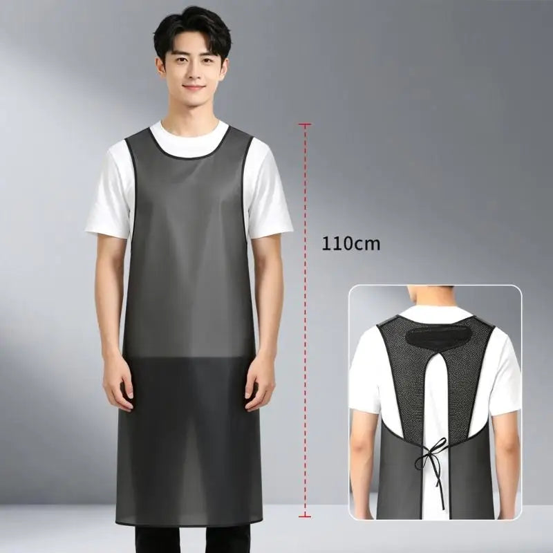 Waterproof Work Apron with Breathable Back, Full Coverage Protective Apron with Adjustable Neck Fastener and Waist Tie for K1KF Quake